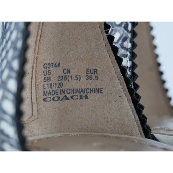 NWT Coach Via Demi Gladiator Wedge Snakeskin Sandals in White 5 - Picture 6 of 8